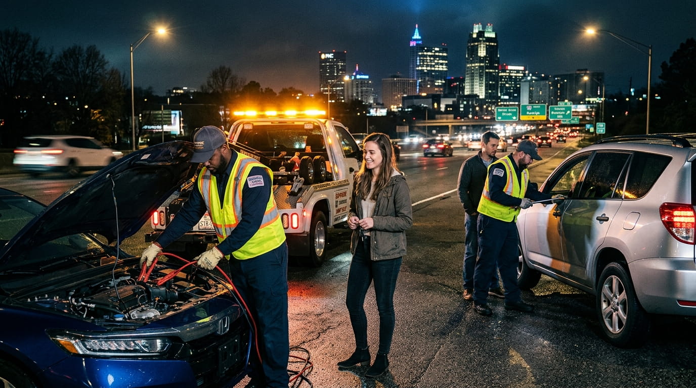 Raleigh NC Roadside Assistance | Car Towing, Lockout & Battery Jump Start