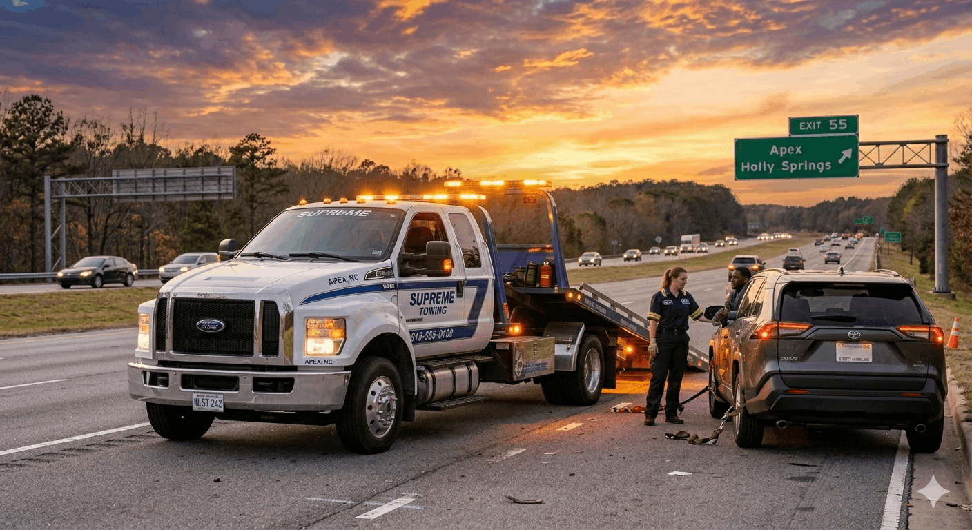 What to Do When Your Car Breaks Down in Apex NC and You Need Immediate Towing Support