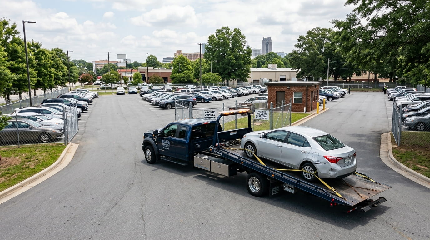When Your Towed Car Needs Storage in Raleigh NC: What Drivers Should Know